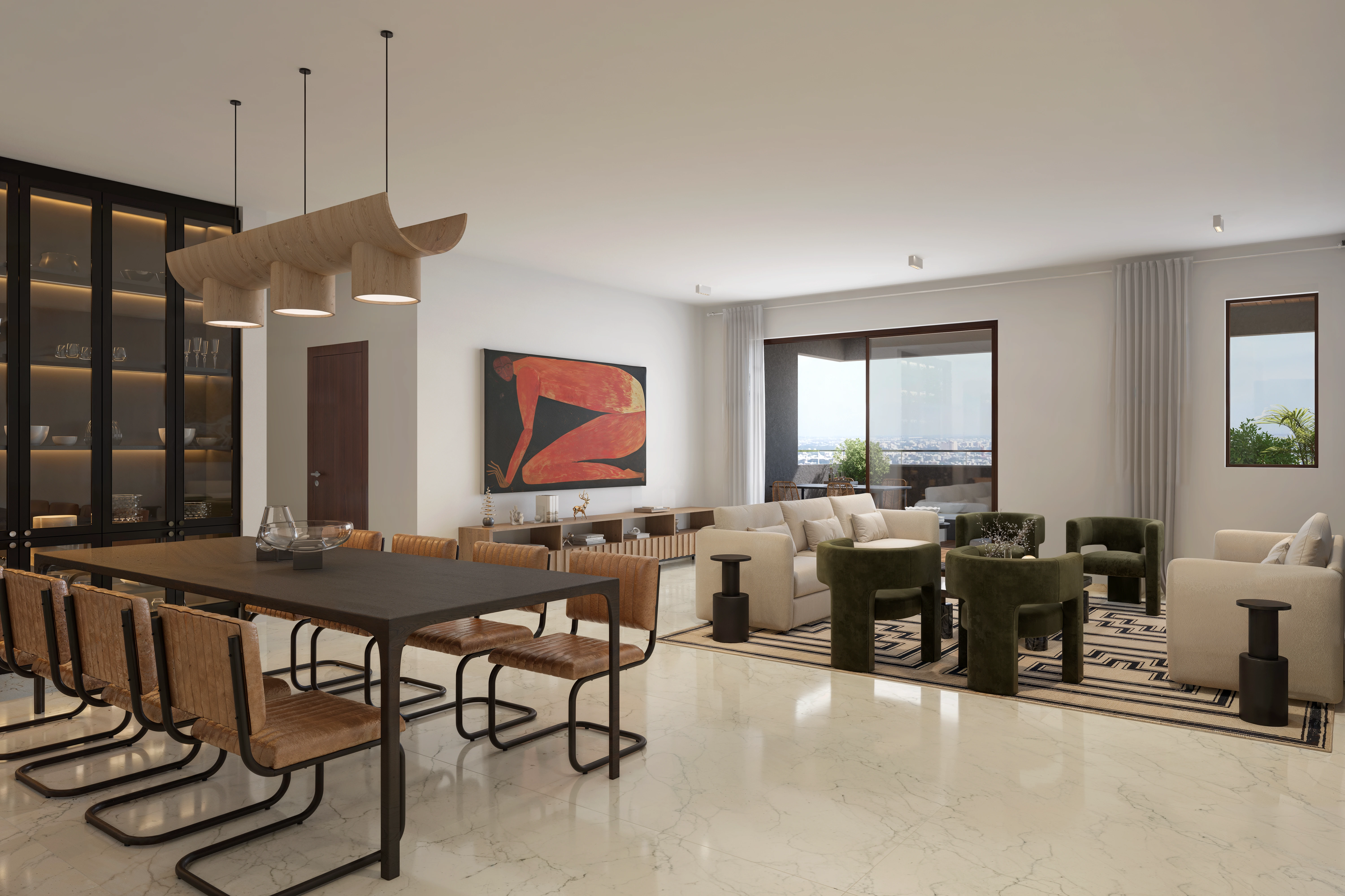 Living and dining area