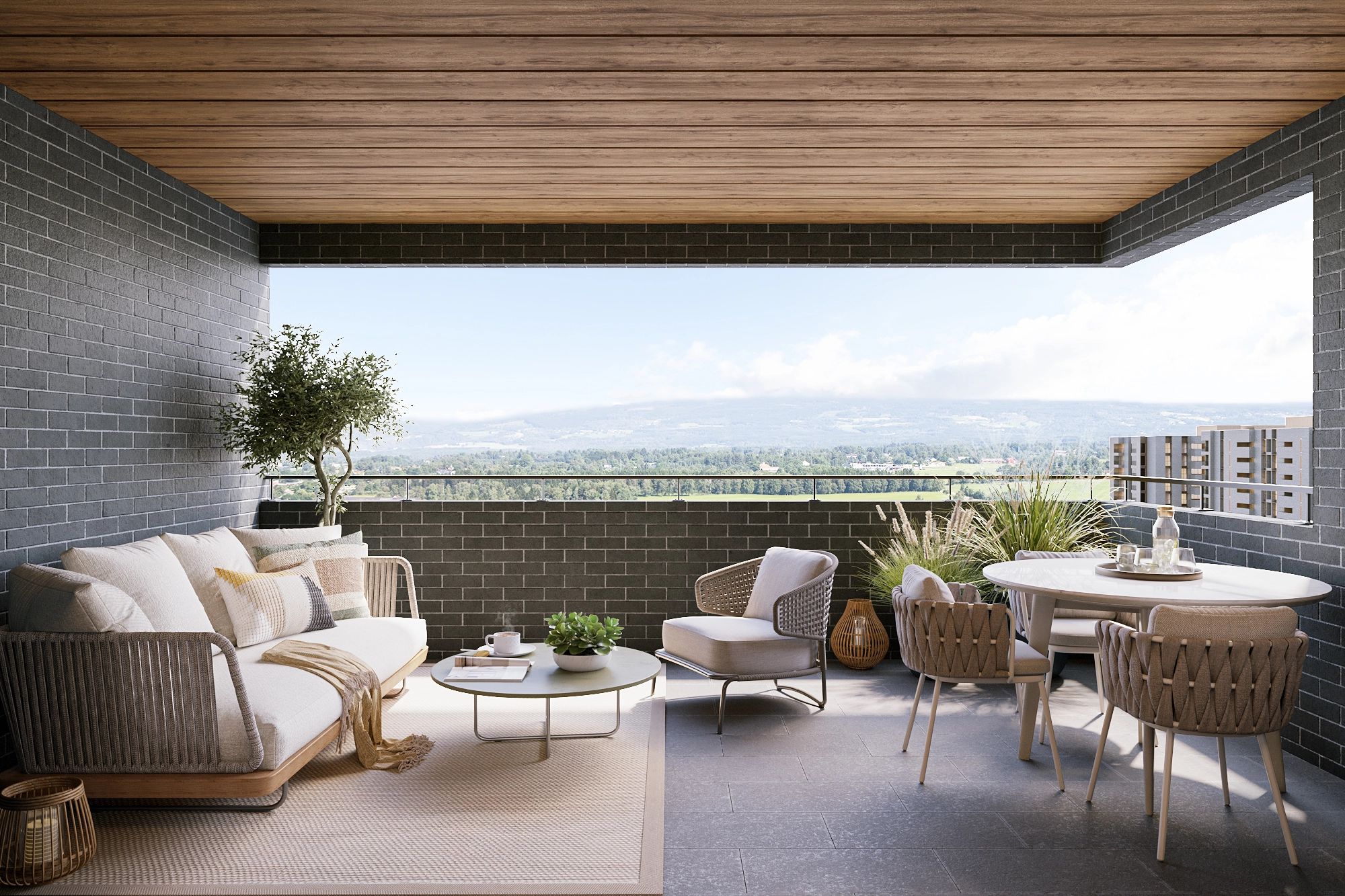 Large balcony lounge