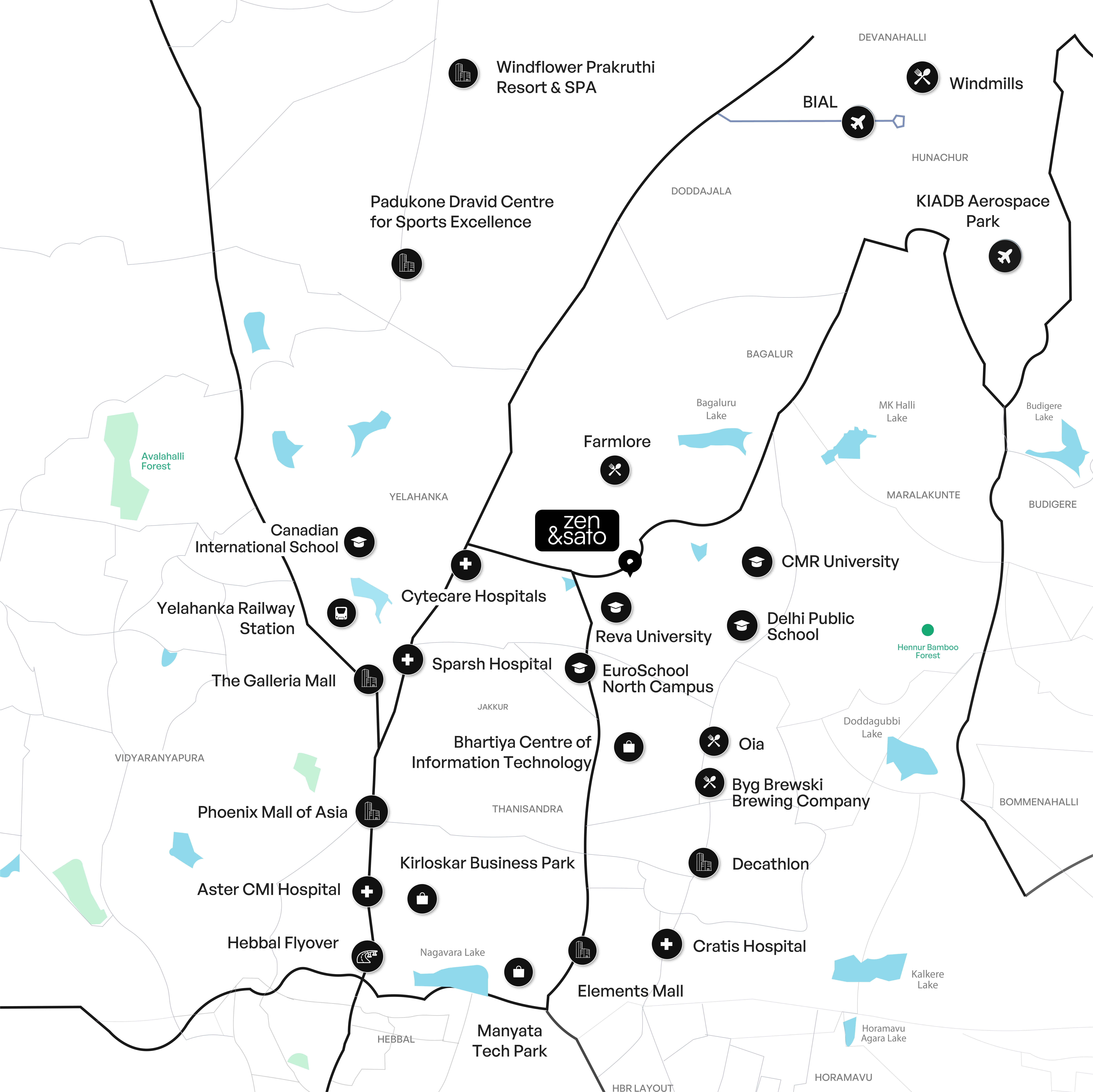 Location Map - Yelahanka, Bangalore